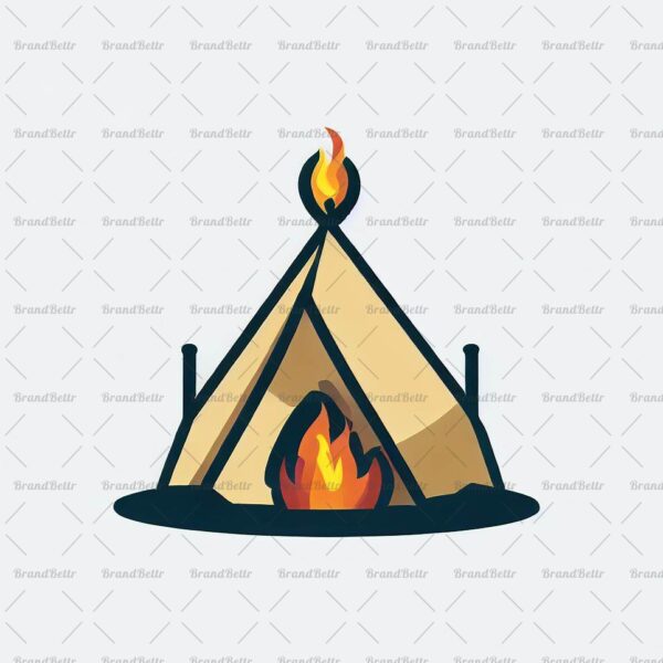 Zelt und Lagerfeuer